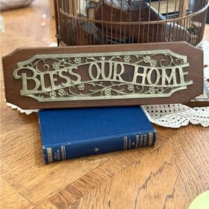 Decorative 'Bless Our Home' Sign